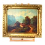 A large central European oil on canvas landscape