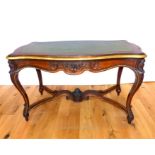 A c1860s French rosewood writing table by Gueret Freres of Paris