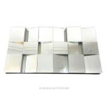 A rectangular contemporary mirror