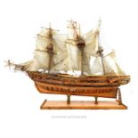 A scratch built model historical sailing ship