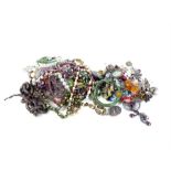 A large quantity of various costume jewellery