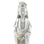 A 19th century Chinese Blanc de Chine figure of Guan Yin