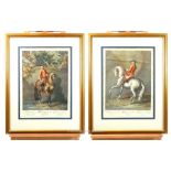 A pair of French hand coloured engravings