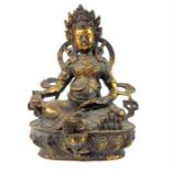 Tibetan cast Iron Buddhist figure.