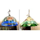 Two Tiffany style ceiling lights