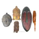 Collection of five African masks