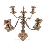 A Silver Plated Five Light Candelabrum.