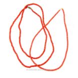 Two coral necklaces