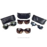 Ray Ban, Police and Prada sunglasses