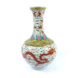 A large Chinese famille rose porcelain vase