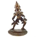 A Tibetan bronze deity