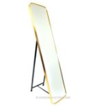 A contemporary easel vanity mirror