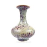 A large, mid-20th century, Chinese, flambe-glazed vase