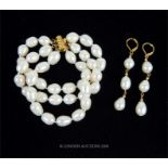 Natural AAA South Sea Baroque 3 row Pearl Bracelet.