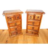 A pair of Eastern hardwood bedside chests