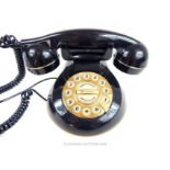 An Astral 'Knightsbridge' vintage style black telephone