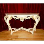 A Louis XV style serpentine console table