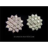 A Good Pair of Diamond Set Cluster Stud Earrings.