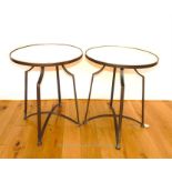 A pair of contemporary circular occasional tables