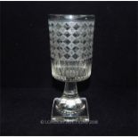 A Bohemian lead crystal drinking glass