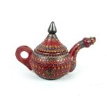A Turkish Tophane Teapot. 20th century.