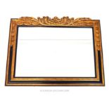 A rectangular wall mirror