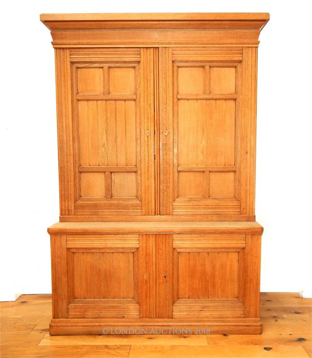 A large late 19th century ash cabinet.