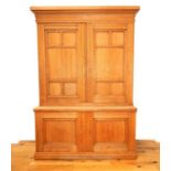 A large late 19th century ash cabinet.