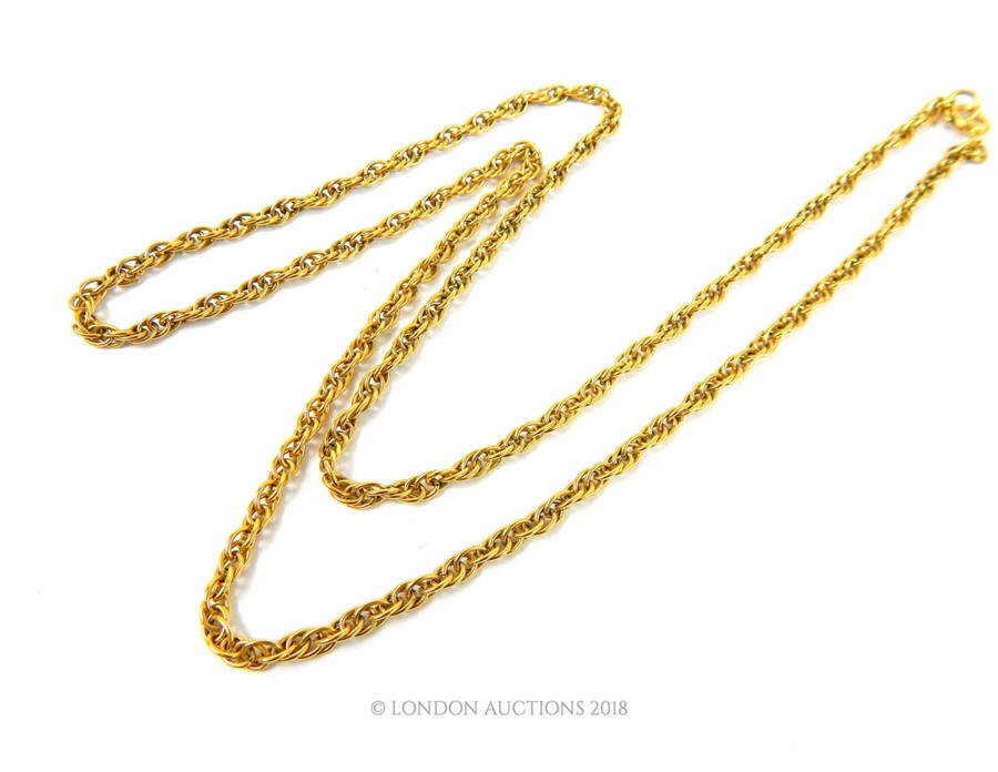 An 18ct yellow gold necklace