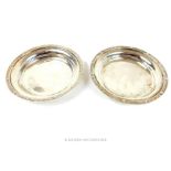 A Pair of Sterling Silver Bon Bon Dishes.