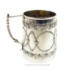 A Fine Victorian Sterling Silver Mug.