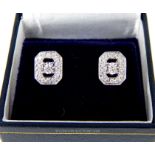 A Pair of Diamond cluster earrings