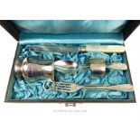 A German Child's Silver Christening set.