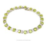 A Silver Peridot bracelet