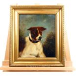 J. Scott, Victorian oil on canvas portrait of a dog