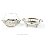 Silver basket and Silver Dish