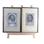 Two antique portrait engravings