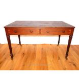 A George III mahogany & satinwood inlaid writing table