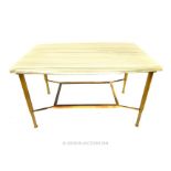 An onyx and brass low table