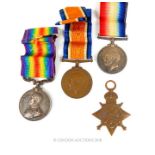 Four WWI medals, including a medal for Bravery In The Field