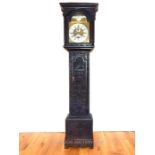 A Georgian carved oak longcase clock
