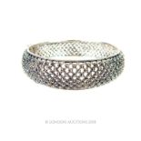 A Sterling Silver and Marcasite set bangle
