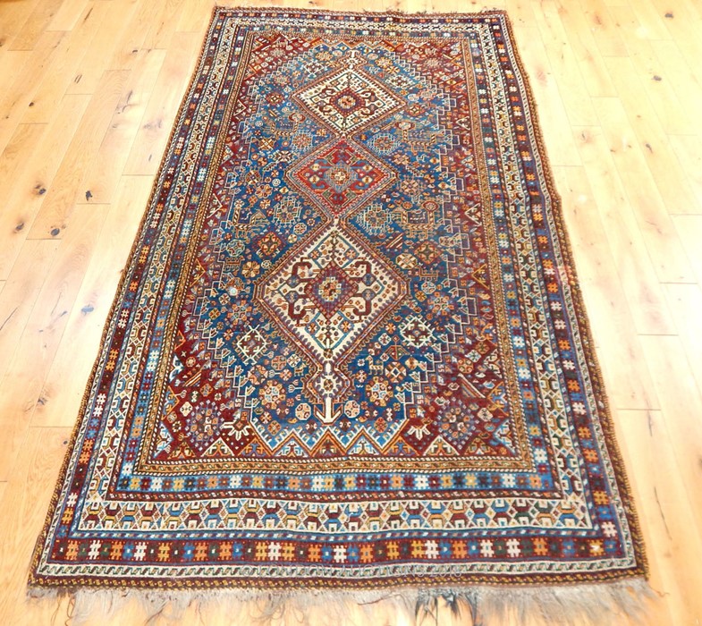 An antique Persian Qashqai rug