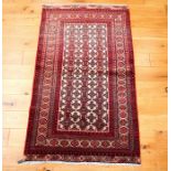 A north Persian Bokhara type finely woven rug
