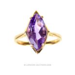 A Vintage Marquise and Amethyst ring