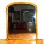 A Victorian gilt framed over mantle mirror