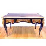 A Louis IV style Boulle work writing table