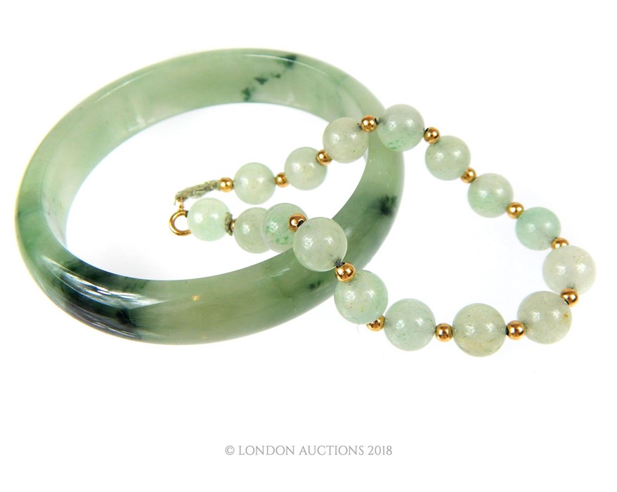 Two jade bangles