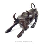 A Chinese bronze charging bull