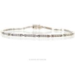 An 18 carat White Gold Diamond Bracelet.